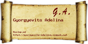 Gyorgyevits Adelina névjegykártya